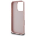 Guess nakładka Hardcase PU Grained Big 4G and Classic Logo do iPhone 16 Pro 6,3" Różowa