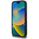 Guess nakładka Hardcase PU Grained Hot Stamp 4G Triangle Metal do iPhone 16 Pro 6,3" Czarna