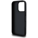 Guess nakładka Hardcase PU Grained Hot Stamp 4G Triangle Metal do iPhone 16 Pro 6,3" Czarna