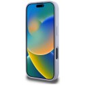 Guess nakładka Hardcase PU Grained Hot Stamp 4G Triangle Metal do iPhone 16 Pro 6,3" Fioletowa