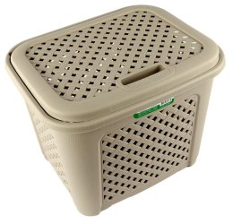 Kosz RATTAN 19L beżowy 28x36x28cm Katex