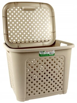 Kosz RATTAN 19L beżowy 28x36x28cm Katex