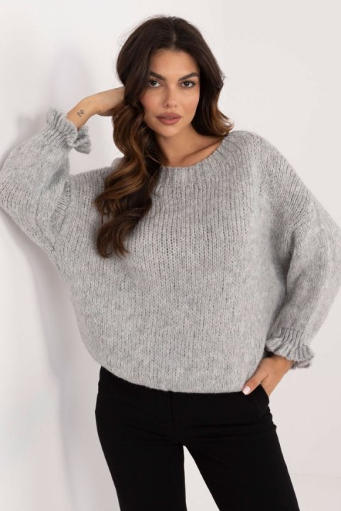Sweter Damski Model MI-SW-2912.10X Grey - Italy Moda Sweter Damski Model MI-SW-2912.10X Grey - Italy Moda