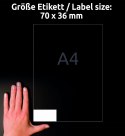 Etykiety A4 białe (50+15 arkuszy) 70x36mm 6602 ULTRA GRIP AVERY ZWECKFORM AVERY ZWECKFORM