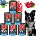 Karma Mokra Dla Psów RAFI z Jagnięciną, Borówką i Żurawiną 400g - 6 szt. RAFI