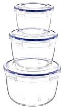 Kpl pojemników do żywności Micro Safe 600,1100,1800 ml Katex