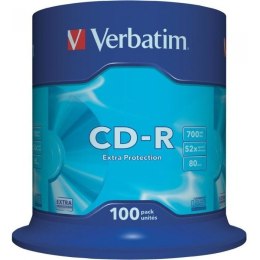 Płyta CD-R 700MB VERBATIM 52x cake (100) Extra Protection 43411 VERBATIM