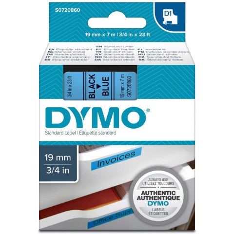 Taśma czarny nadruk na niebieskim 19mm x 7m DYMO S0720860 DYMO Taśma czarny nadruk na niebieskim 19mm x 7m DYMO S0720860 DYMO