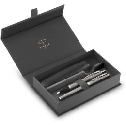 Zestaw długopis + pióro IM Srebrny CT w pudełku z etui 2214458 PARKER PARKER