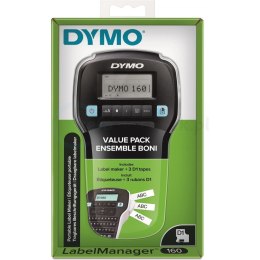 Zestaw drukarka LM 160 +3 tasmy 45013 12x7mm czarno biała 2142267 DYMO