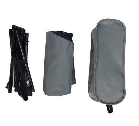 FOTEL TURYSTYCZNO PLAŻOWY SZARY 58 X 52 X 64 CM Enero Camp FOTEL TURYSTYCZNO PLAŻOWY SZARY 58 X 52 X 64 CM Enero Camp