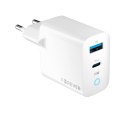 Forever ładowarka sieciowa GaN PD QC TC-06-65AC 1x USB-C 1x USB 65W biała TelForceOne S.A.
