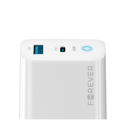 Forever ładowarka sieciowa GaN PD QC TC-06-65AC 1x USB-C 1x USB 65W biała TelForceOne S.A. Forever ładowarka sieciowa GaN PD QC TC-06-65AC 1x USB-C 1x USB 65W biała TelForceOne S.A.