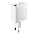 Forever ładowarka sieciowa GaN PD QC TC-06-65AC 1x USB-C 1x USB 65W biała TelForceOne S.A.