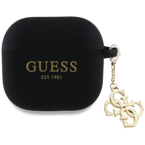 Guess nakładka do AirPods 4 Silicone 4G Charm Czarna CG Mobile SAS