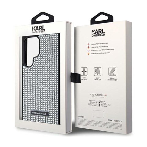 Karl Lagerfeld Rhinestone Metal Logo - Etui Samsung Galaxy S24 Ultra (srebrny) Karl Lagerfeld Karl Lagerfeld Rhinestone Metal Logo - Etui Samsung Galaxy S24 Ultra (srebrny) Karl Lagerfeld