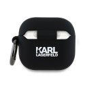 Karl Lagerfeld nakładka do AirPods 4 Silicone Karl&Choupette Head 3D Czarna CG Mobile SAS