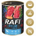 Karma Mokra Dla Psów RAFI z Jagnięciną, Borówką i Żurawiną 400g - 48 szt. RAFI