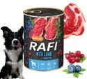 Karma Mokra Dla Psów RAFI z Jagnięciną, Borówką i Żurawiną 400g - 48 szt. RAFI