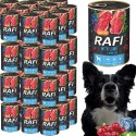 Karma Mokra Dla Psów RAFI z Jagnięciną, Borówką i Żurawiną 400g - 48 szt. RAFI