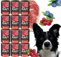 Karma Mokra Dla Psów RAFI z Wołowiną, Borówką i Żurawiną 400g - 12 szt. RAFI