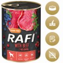 Karma Mokra Dla Psów RAFI z Wołowiną, Borówką i Żurawiną 400g - 24 szt. RAFI