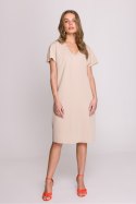 Sukienka Model S392 Beige - Stylove