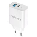 Forever ładowarka sieciowa PD QC TC-07-30AC 1x USB-C 1x USB 30W biała TelForceOne S.A.