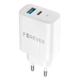 Forever ładowarka sieciowa PD QC TC-07-30AC 1x USB-C 1x USB 30W biała TelForceOne S.A.