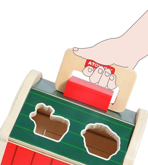 SORTER DREWNIANY FARMA KOSTKA EDUKACYJNA ZWIERZĘTA SORTER DREWNIANY FARMA KOSTKA EDUKACYJNA ZWIERZĘTA