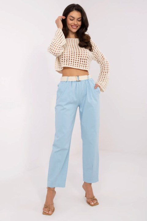 Spodnie Damskie Model DHJ-SP-20506.79 Light Blue - Italy Moda Spodnie Damskie Model DHJ-SP-20506.79 Light Blue - Italy Moda