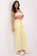 Spodnie Damskie Model DHJ-SP-20506.79 Light Yellow - Italy Moda