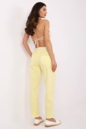 Spodnie Damskie Model DHJ-SP-20506.79 Light Yellow - Italy Moda