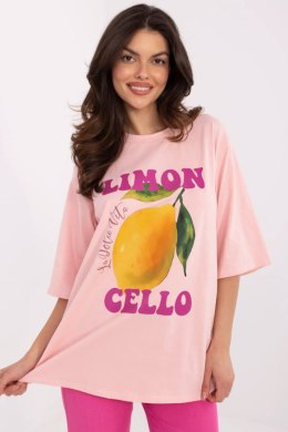 Tshirt Damski Model MI-TS-M736-1.36 Light Pink - Italy Moda