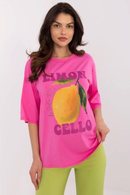 Tshirt Damski Model MI-TS-M736-1.36 Pink - Italy Moda