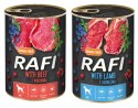 Zestaw 6x400g Karma Mokra Dla Psów RAFI MIX Smaków (Jagnięcina, Wołowina) RAFI
