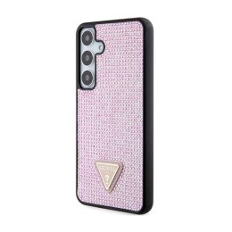 Guess Rhinestone Triangle - Etui Samsung Galaxy S24+ (różowy) Guess