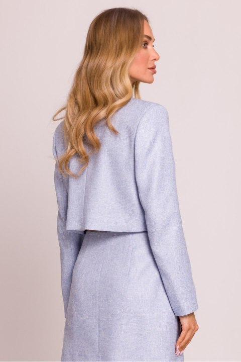 Marynarka Model MOE853 Błękit - Moe Marynarka Model MOE853 Błękit - Moe