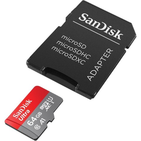 SanDisk karta pamięci Ultra Android microSDXC 64GB 140MB/s A1 Cl.10 UHS-I + adapter Western Digital Ireland Ltd. SanDisk karta pamięci Ultra Android microSDXC 64GB 140MB/s A1 Cl.10 UHS-I + adapter Western Digital Ireland Ltd.