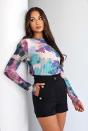 Bluzka Model Blake 196214571 Watercolor/Flowers/Purple - LaBalancia