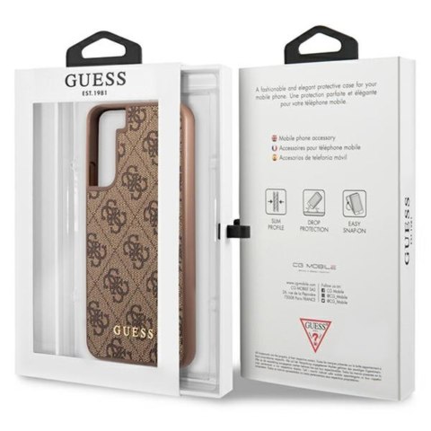 Guess nakładka do Samsung Galaxy S23 GUHCS23SG4GFBR brązowa hardcase 4G Metal Gold Logo CG Mobile SAS Guess nakładka do Samsung Galaxy S23 GUHCS23SG4GFBR brązowa hardcase 4G Metal Gold Logo CG Mobile SAS
