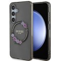 Guess nakładka do Samsung Galaxy S24 GUHMS24SHFWFCK czarna HC MAGSAFE IML FLOWERS WREATH CG Mobile SAS
