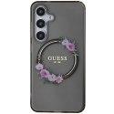 Guess nakładka do Samsung Galaxy S24 GUHMS24SHFWFCK czarna HC MAGSAFE IML FLOWERS WREATH CG Mobile SAS
