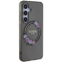 Guess nakładka do Samsung Galaxy S24 GUHMS24SHFWFCK czarna HC MAGSAFE IML FLOWERS WREATH CG Mobile SAS