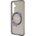 Guess nakładka do Samsung Galaxy S24 GUHMS24SHFWFCK czarna HC MAGSAFE IML FLOWERS WREATH CG Mobile SAS