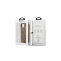 Guess nakładka do iPhone 13 Pro / 13 6,1" GUHCP13LP4TPW brązowa hardcase 4G Triangle Logo Cardslot CG Mobile SAS