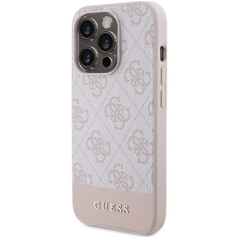 Guess nakładka do iPhone 15 Pro 6,1" GUHCP15LG4GLPI różowa HC PC/TPU 4G PU BOTTOM STRIPE CG Mobile SAS Guess nakładka do iPhone 15 Pro 6,1" GUHCP15LG4GLPI różowa HC PC/TPU 4G PU BOTTOM STRIPE CG Mobile SAS