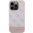 Guess nakładka do iPhone 15 Pro 6,1" GUHCP15LG4GLPI różowa HC PC/TPU 4G PU BOTTOM STRIPE CG Mobile SAS