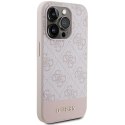 Guess nakładka do iPhone 15 Pro 6,1" GUHCP15LG4GLPI różowa HC PC/TPU 4G PU BOTTOM STRIPE CG Mobile SAS