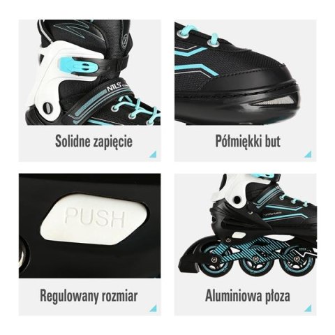 NA1169A TURKUSOWE ROZM. M(35-38) ŁYŻWOROLKI NILS EXTREME NILS EXTREME NA1169A TURKUSOWE ROZM. M(35-38) ŁYŻWOROLKI NILS EXTREME NILS EXTREME
